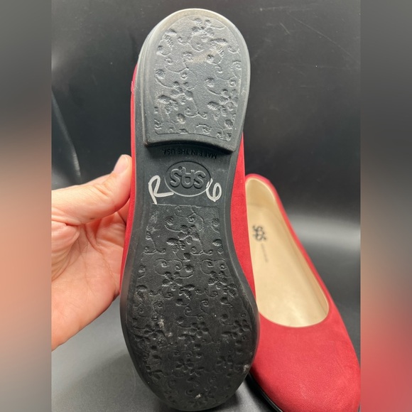 SAS Scenic Suede Comfort Ballet Flats Scarlett Red Leather Womens Size 7 M - Picture 11 of 11
